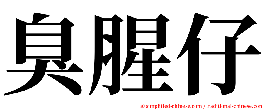 臭腥仔 serif font