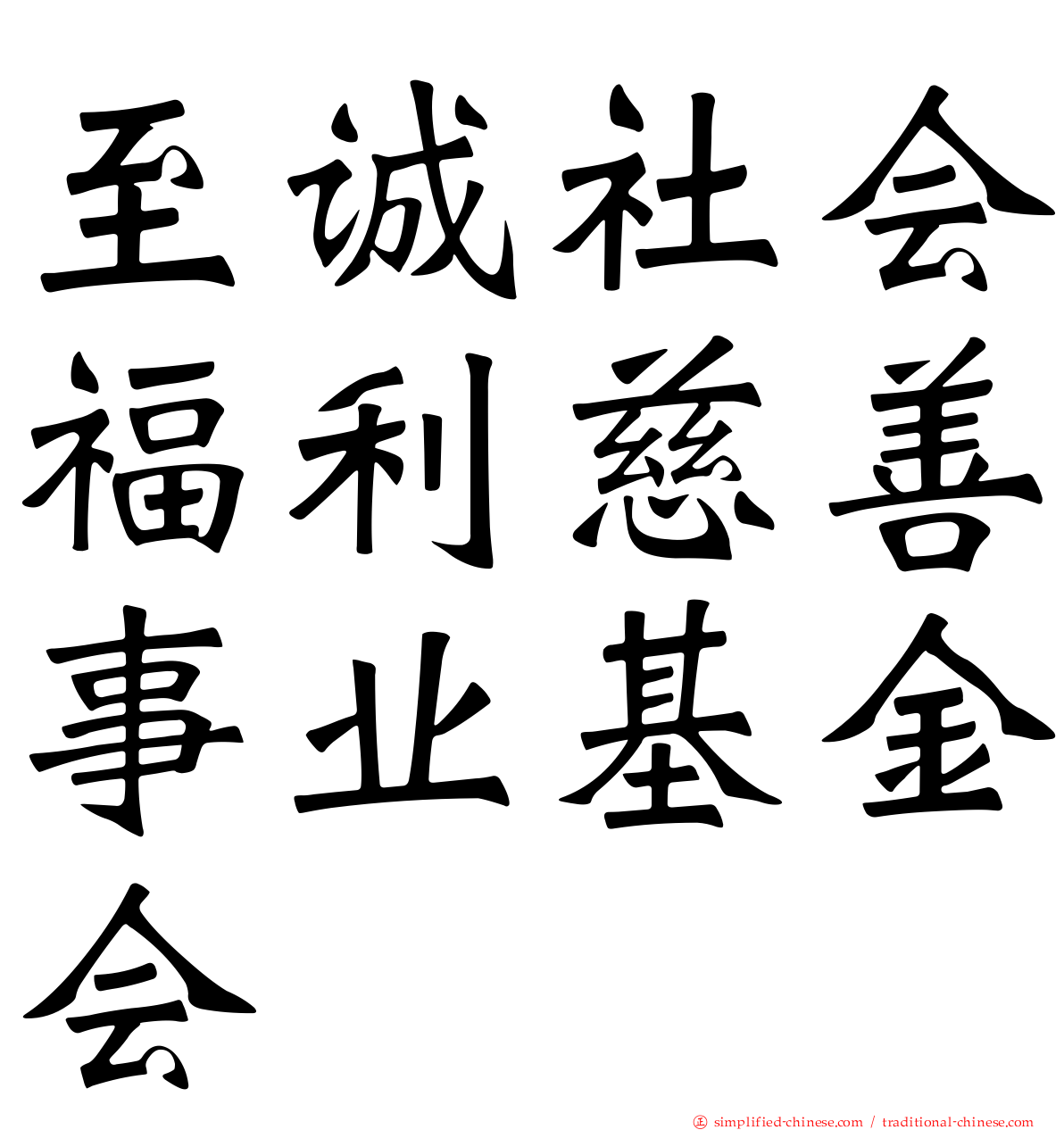 至诚社会福利慈善事业基金会