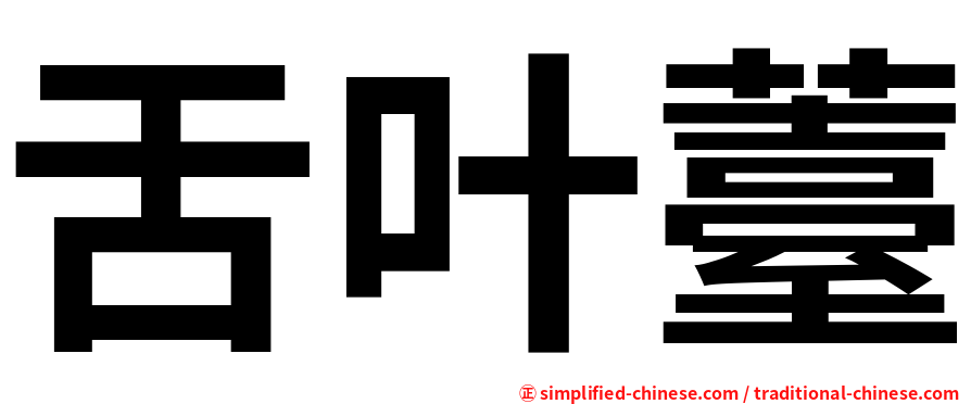 舌叶薹