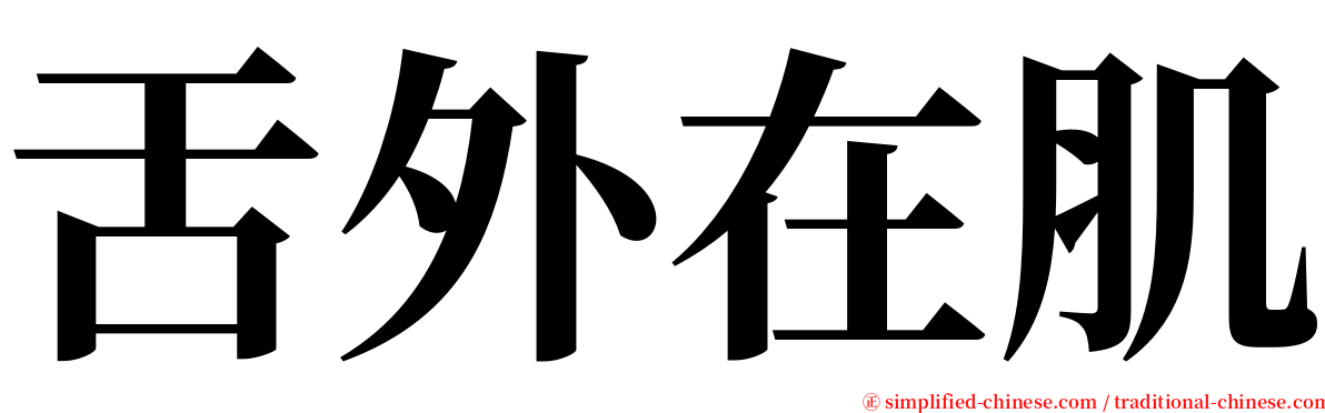 舌外在肌 serif font