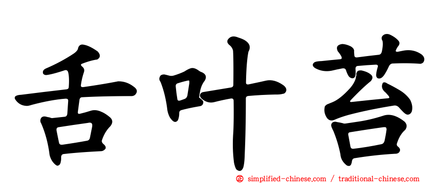 舌叶苔