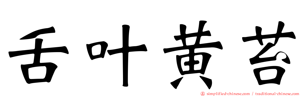 舌叶黄苔