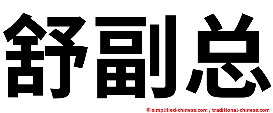 舒副总