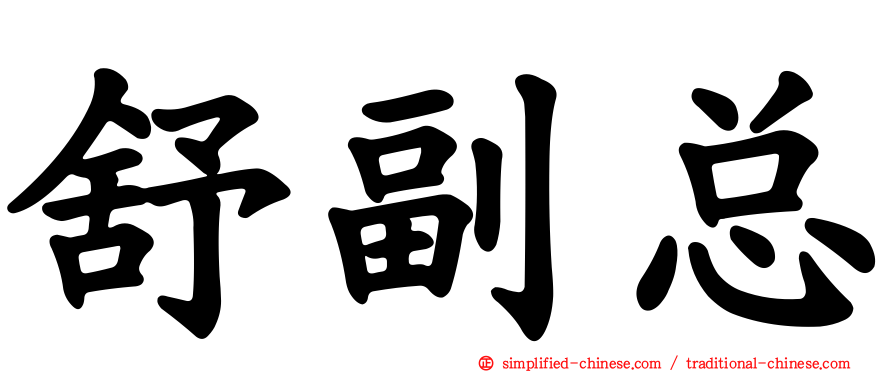 舒副总