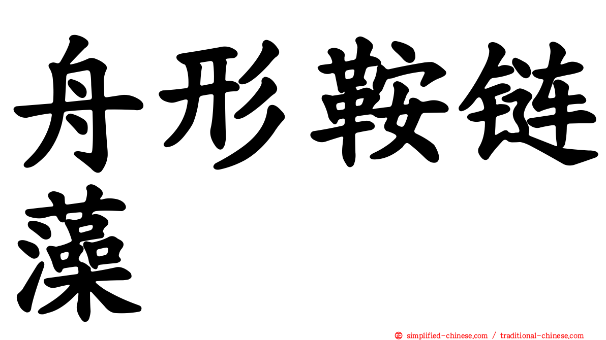 舟形鞍链藻