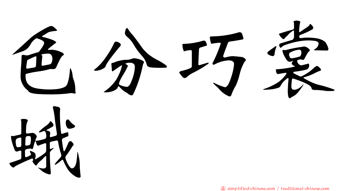 色分巧裳蛾