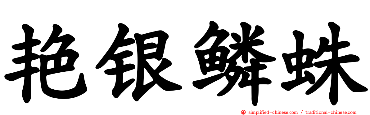 艳银鳞蛛