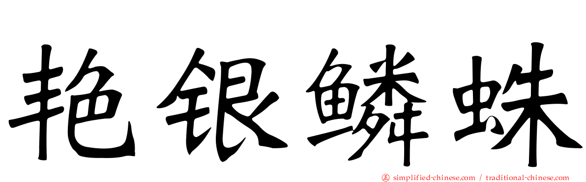 艳银鳞蛛