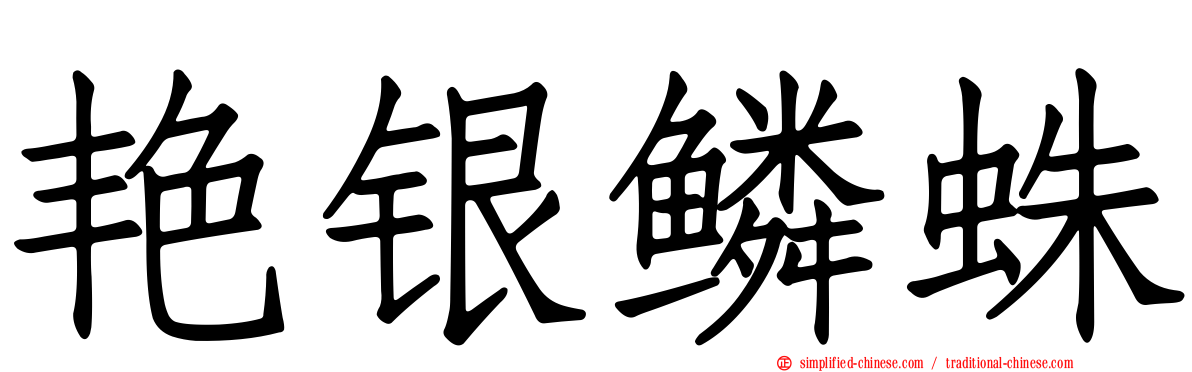 艳银鳞蛛