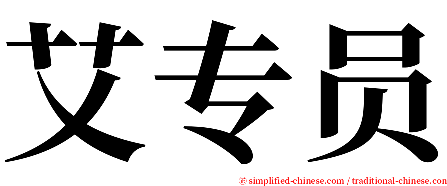 艾专员 serif font