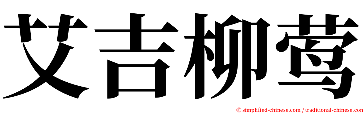 艾吉柳莺 serif font