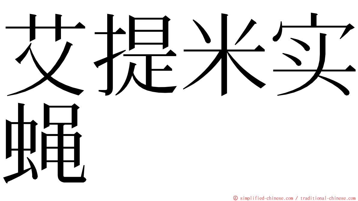 艾提米实蝇 ming font