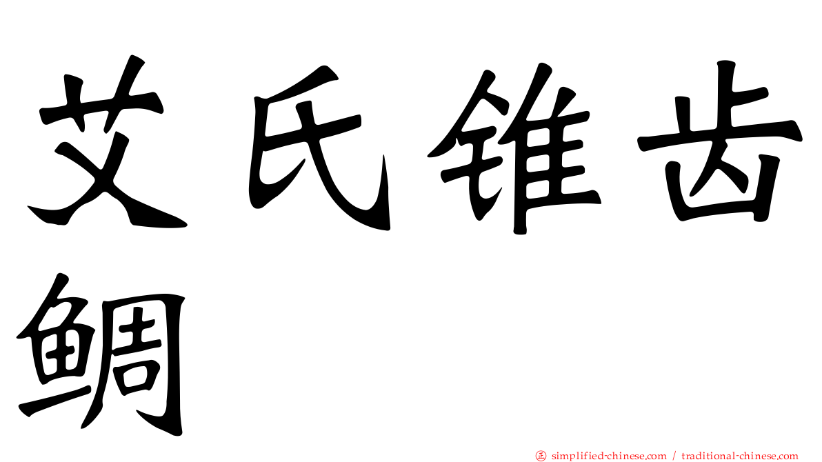 艾氏锥齿鲷