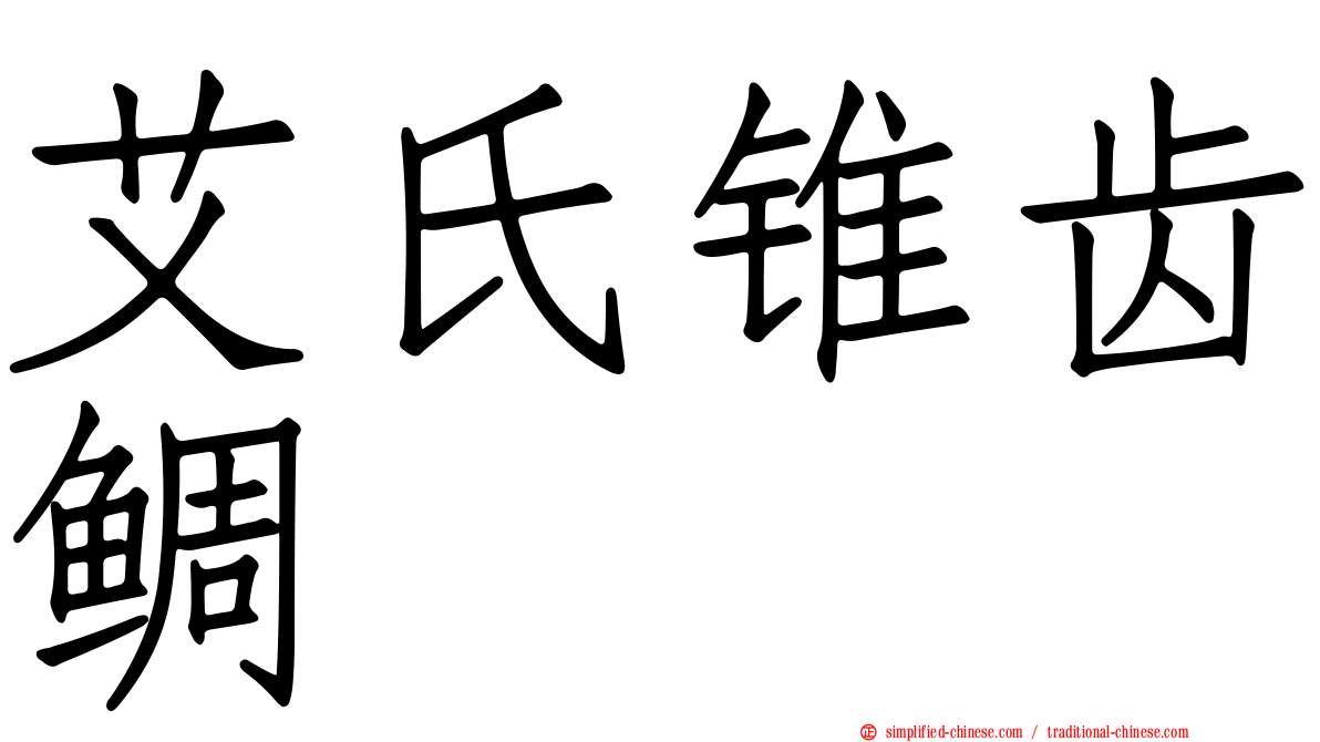 艾氏锥齿鲷