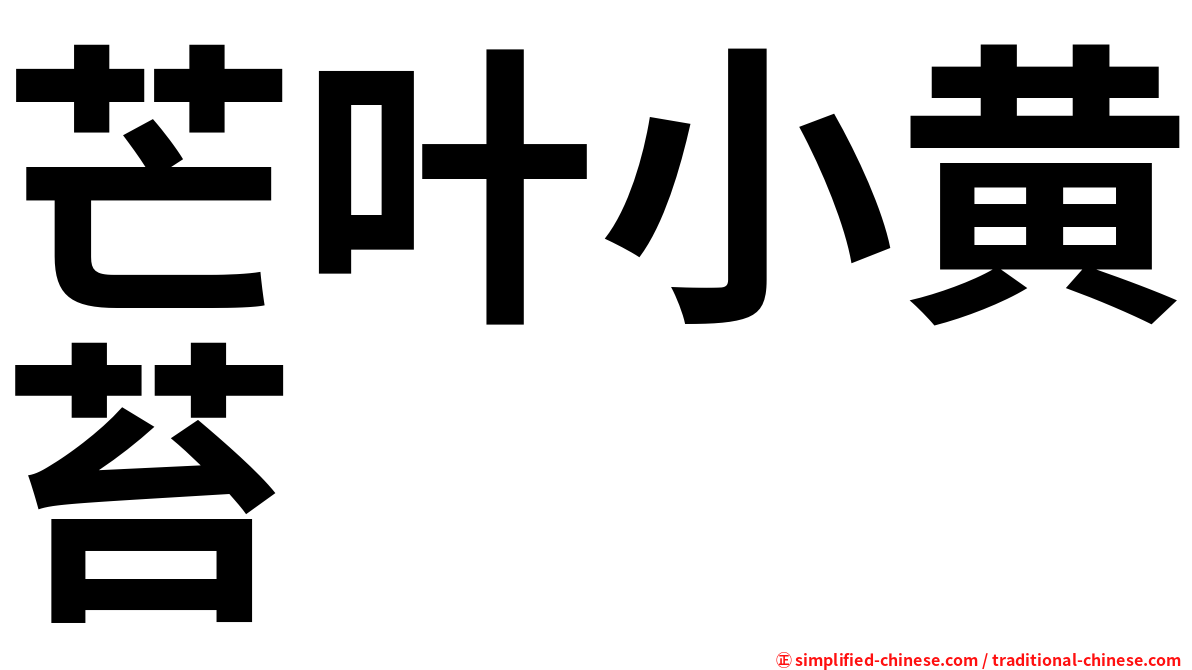 芒叶小黄苔