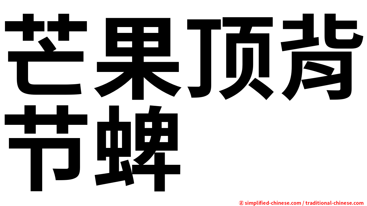 芒果顶背节蜱