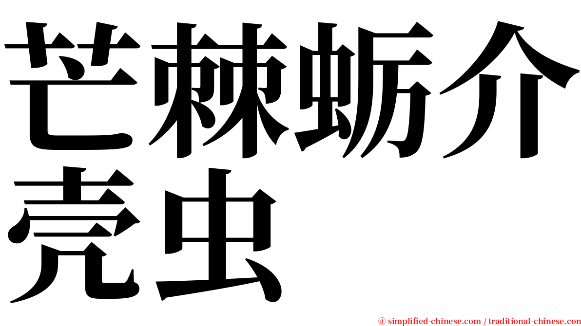 芒棘蛎介壳虫 serif font
