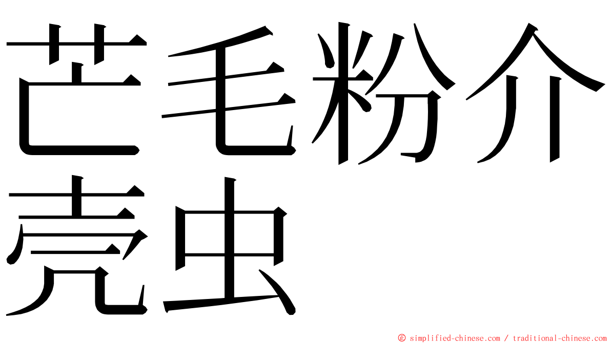 芒毛粉介壳虫 ming font