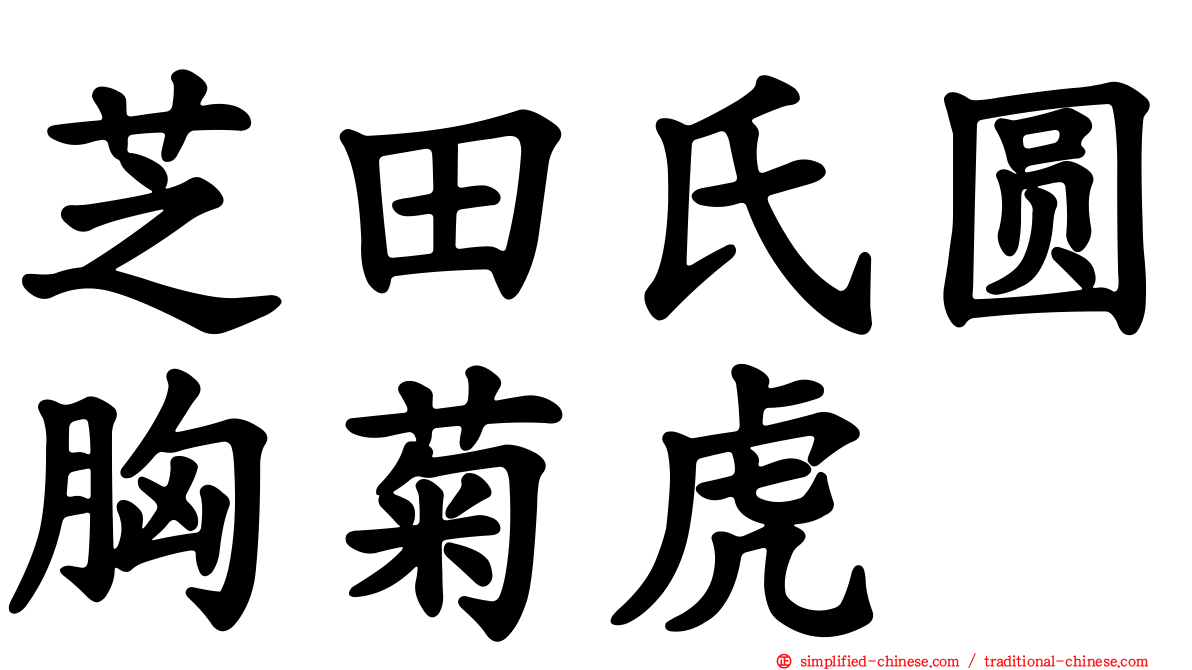芝田氏圆胸菊虎