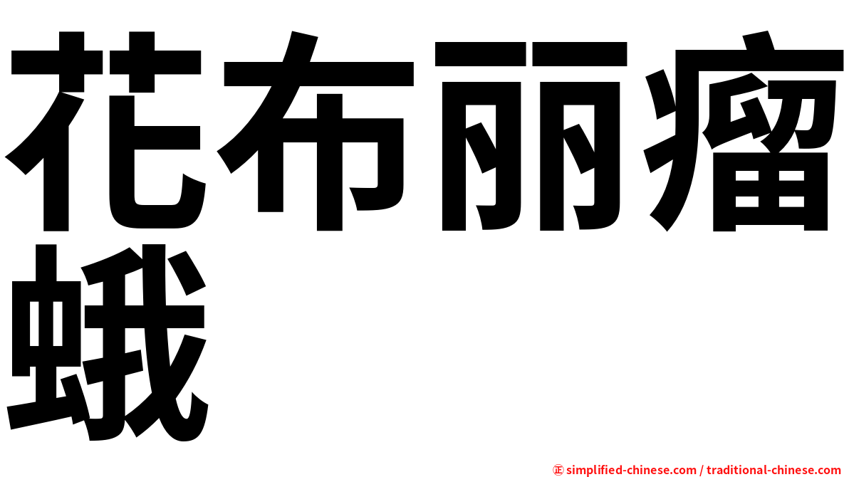 花布丽瘤蛾