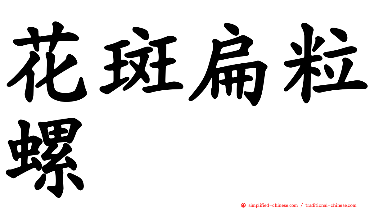 花斑扁粒螺