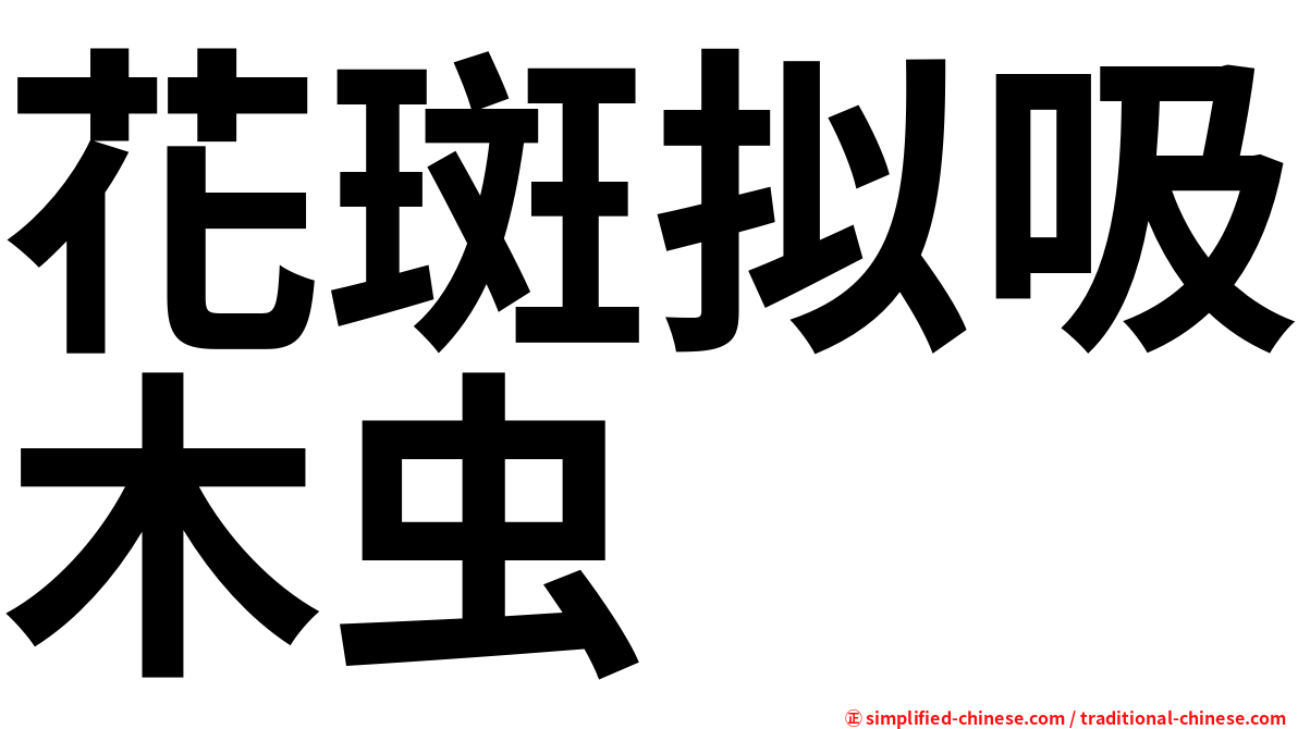 花斑拟吸木虫