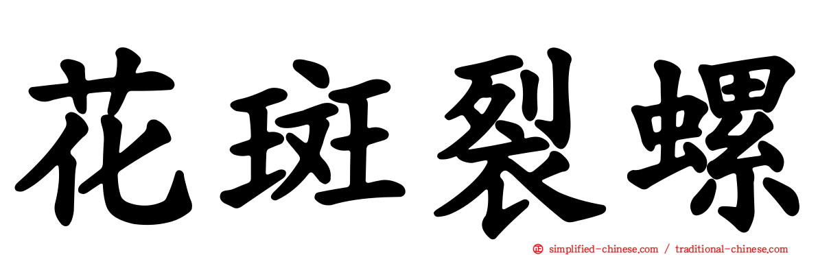花斑裂螺