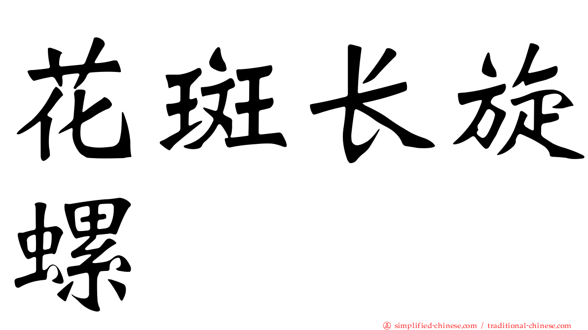 花斑长旋螺