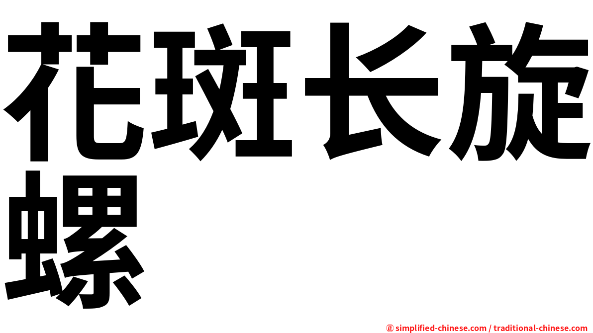 花斑长旋螺