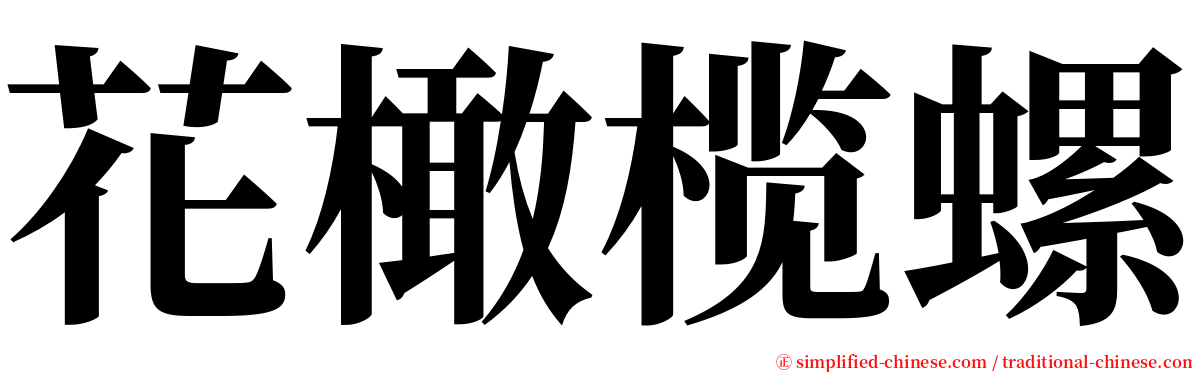 花橄榄螺 serif font