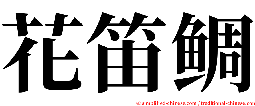 花笛鲷 serif font