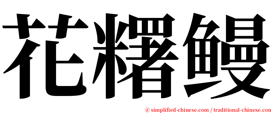 花糬鳗 serif font
