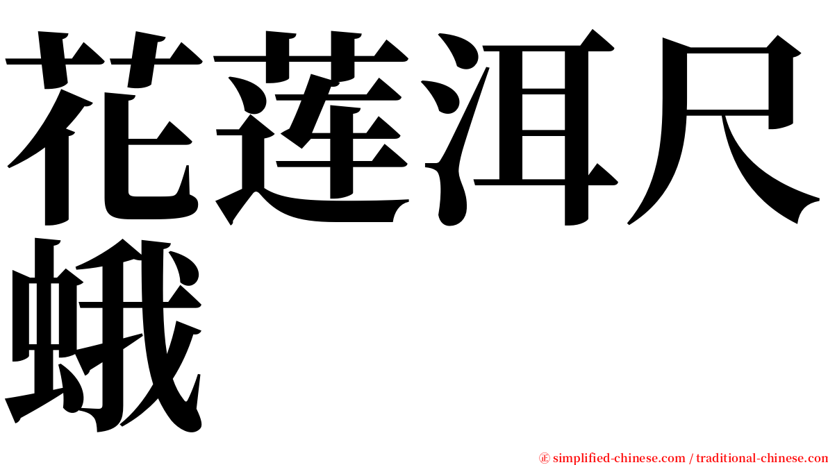 花莲洱尺蛾 serif font