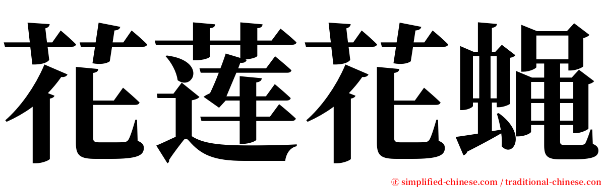 花莲花蝇 serif font
