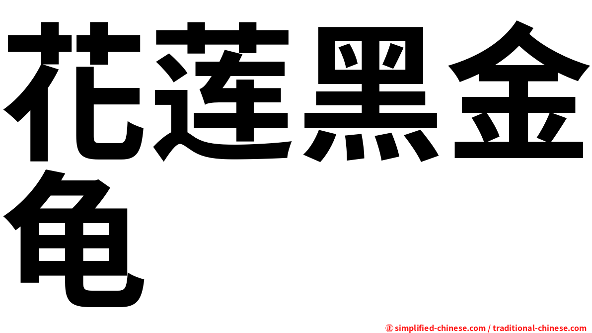 花莲黑金龟