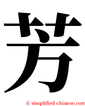 芳 serif font