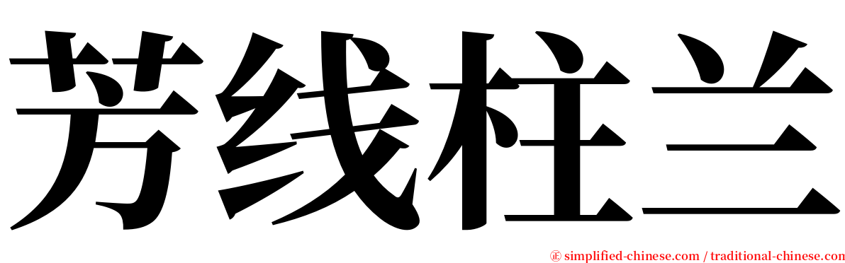 芳线柱兰 serif font