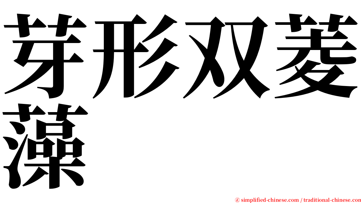 芽形双菱藻 serif font