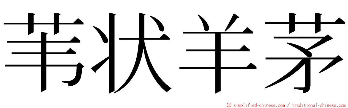 苇状羊茅 ming font