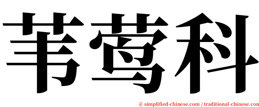 苇莺科 serif font
