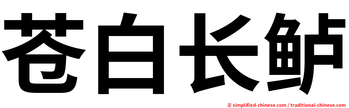 苍白长鲈