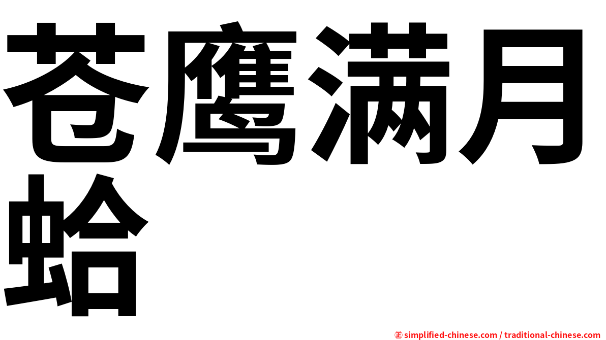 苍鹰满月蛤