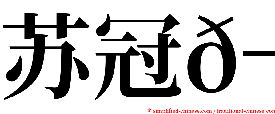 苏冠𬀩 serif font