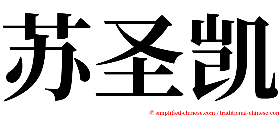 苏圣凯 serif font
