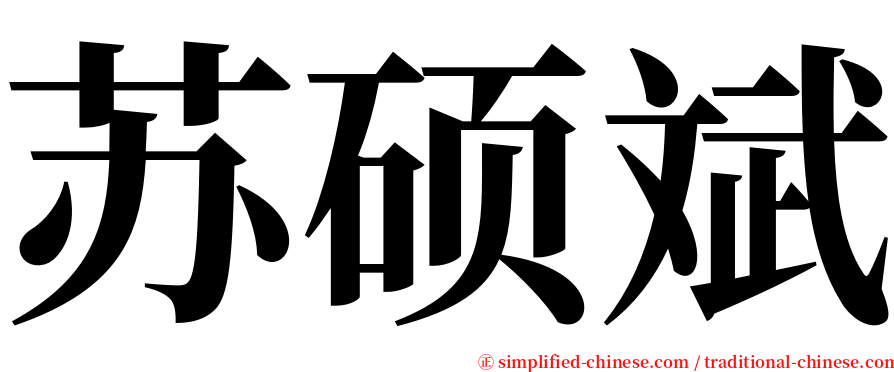 苏硕斌 serif font