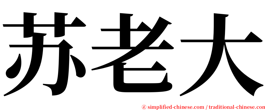 苏老大 serif font