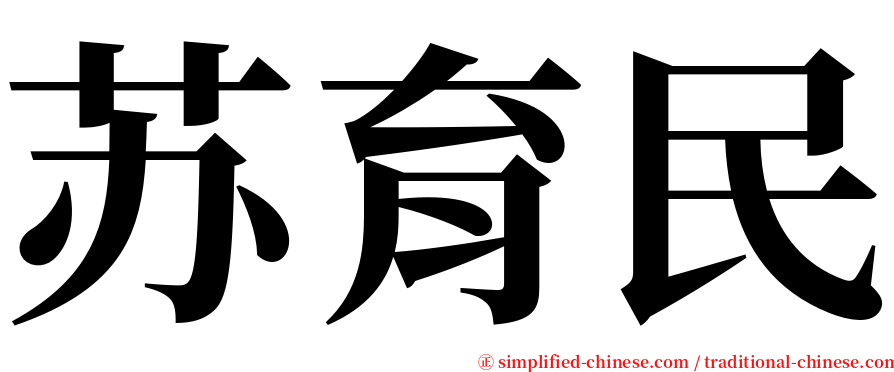 苏育民 serif font