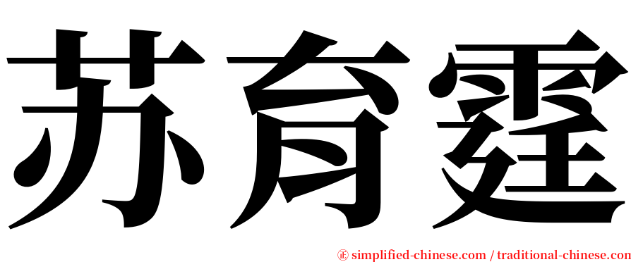 苏育霆 serif font
