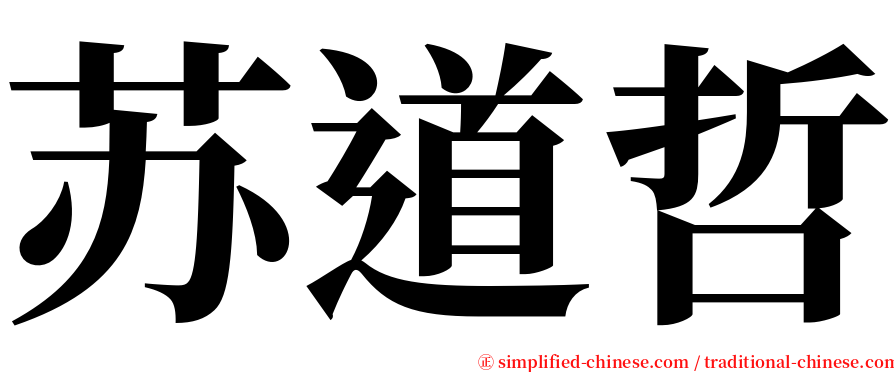 苏道哲 serif font