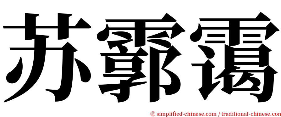 苏霩霭 serif font